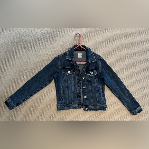 Zara Denim Distressed Jean Jacket - Picture 3 of 5